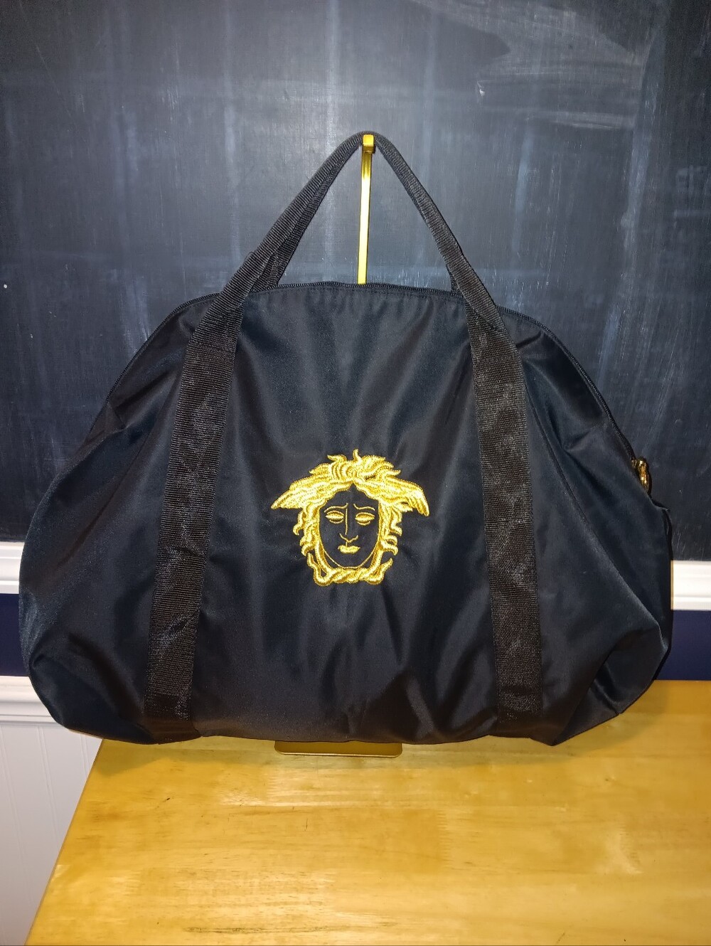 Versace Vintage Medusa Nylon Travel Bag